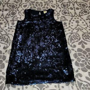 COPY - Navy Blue Little Girls Size 4 Sequin Dress